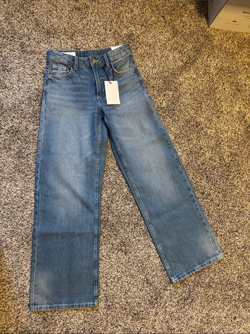 Zara Light Blue Straight Leg Kids Jeans